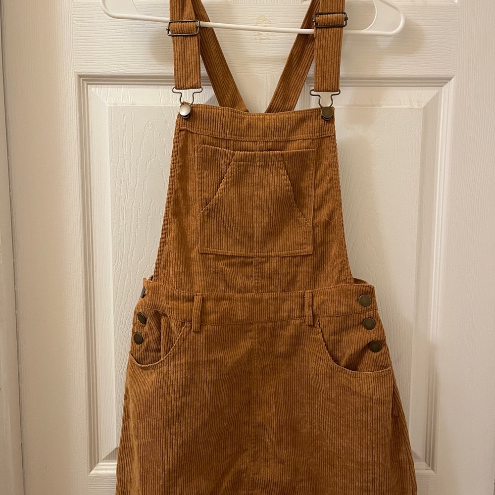 Brown Corduroy Jumper Minidress
